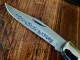 Case XX 5265SAB SSP Blue Scroll Folding Hunter ~ Vintage 1977