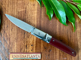 A.C. Oliver Custom Knives ~ Maroon Micarta Folder