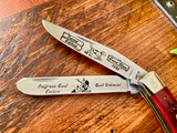 Case Quail Unlimited 1986 Red Jigged Bone Trapper  ~ Vintage