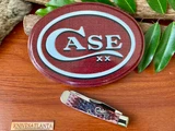  Case XX Cranberry Bone Silver Script Trapper ~ Vintage 2001