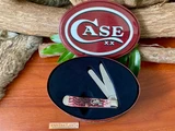  Case XX Cranberry Bone Silver Script Trapper ~ Vintage 2001