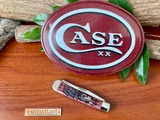  Case XX Cranberry Bone Silver Script Trapper ~ Vintage 2001