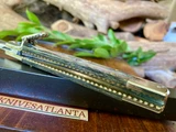 Hubertus Abalone Leverlock 7 3/4" Slimline ~ Filework 