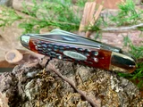 Case USA 10-Dot 6347HP Pretty Bone Tested XX Razor Edge Stockman ~ Vintage 1970