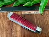  Case XX Christmas Transition Red Bone  Trapper ~ Vintage 1999