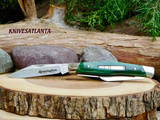 Remington 2020 Stockman Bullet Pocket Knife 3.8" Closed, Green Dymalux Wood Handles with Nickel Silver Bolsters - 100145