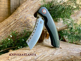 Red Horse Knives   Hell Razor P series Black G10 w/Satin Blade