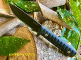 Boker Plus Bushcraft Kormoran Fixed Blade Knife (4.6" Black Stonewash) 