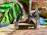 Fight'n Rooster 1986 Brown Sugar Stockman Knife ~ Vintage