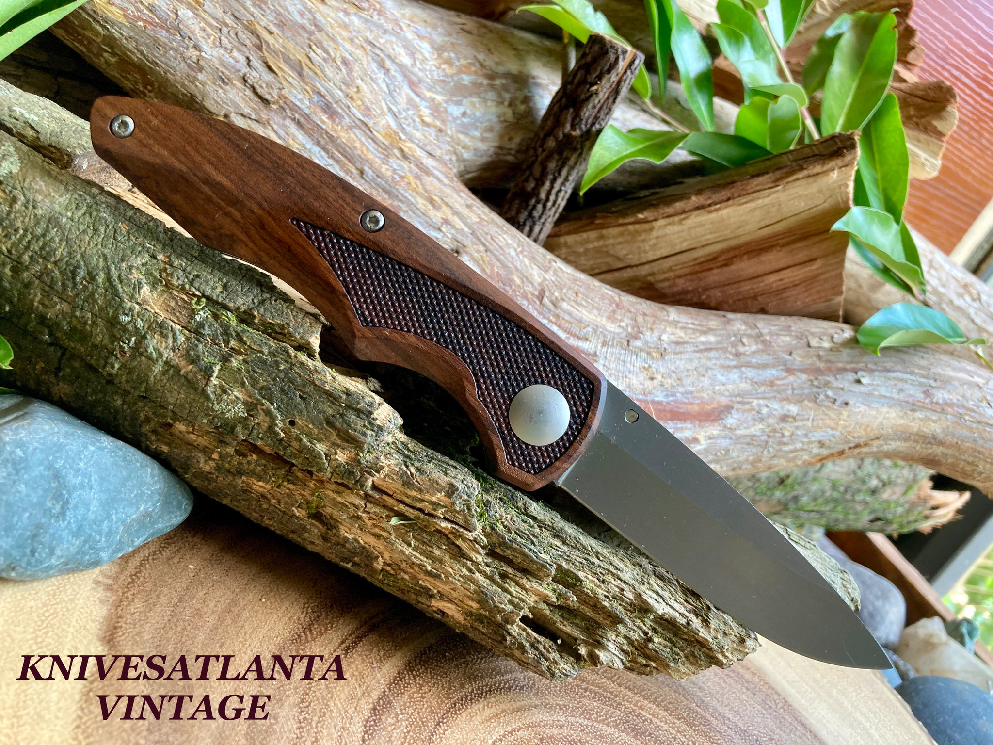 BOKER ROSEWOOD LAMBDA CERA-TITAN BLADE KNIFE ~ Vintage