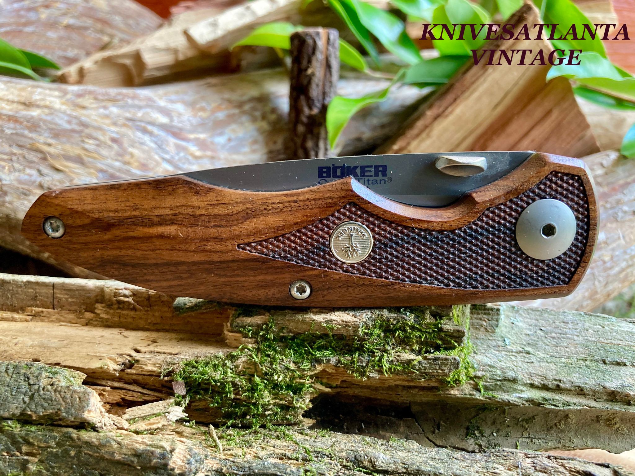 BOKER ROSEWOOD LAMBDA CERA-TITAN BLADE KNIFE ~ Vintage