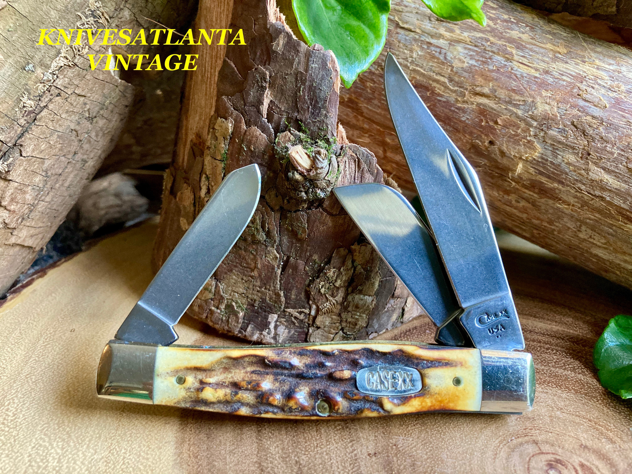 CASE XX 1998 Stag Large Stockman 2 Dot ~ Vintage
