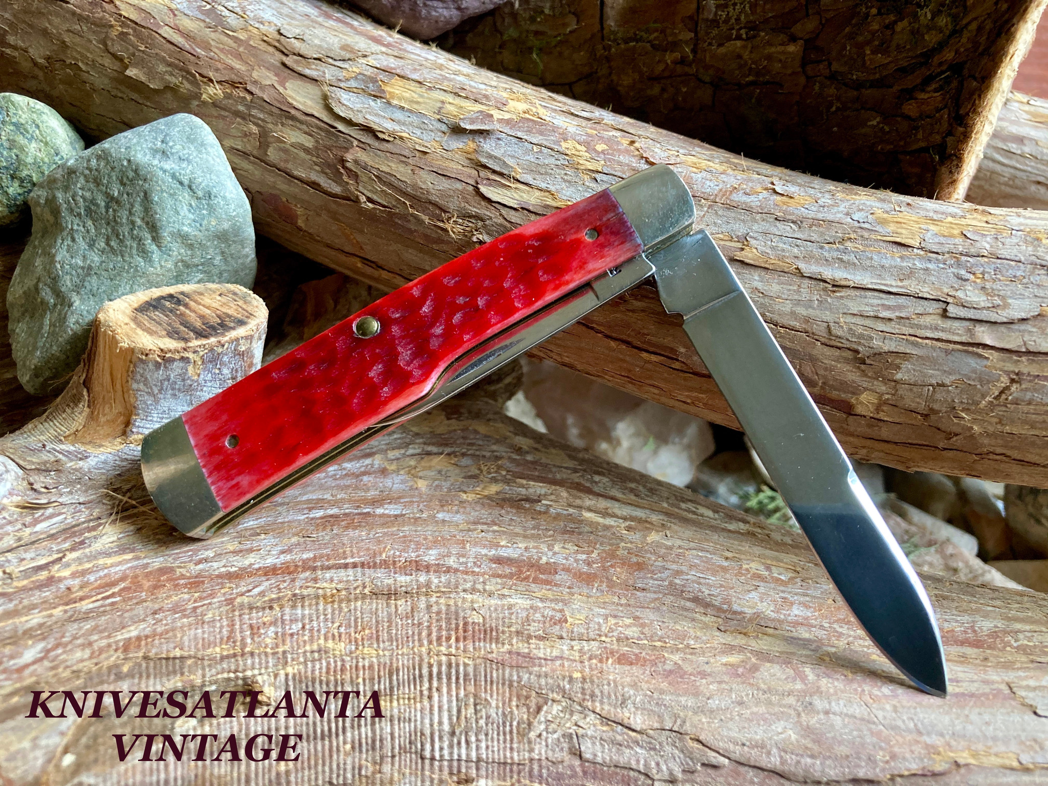 Case 1989 Large Gunstock Jack Red Bone Centennial Vintage