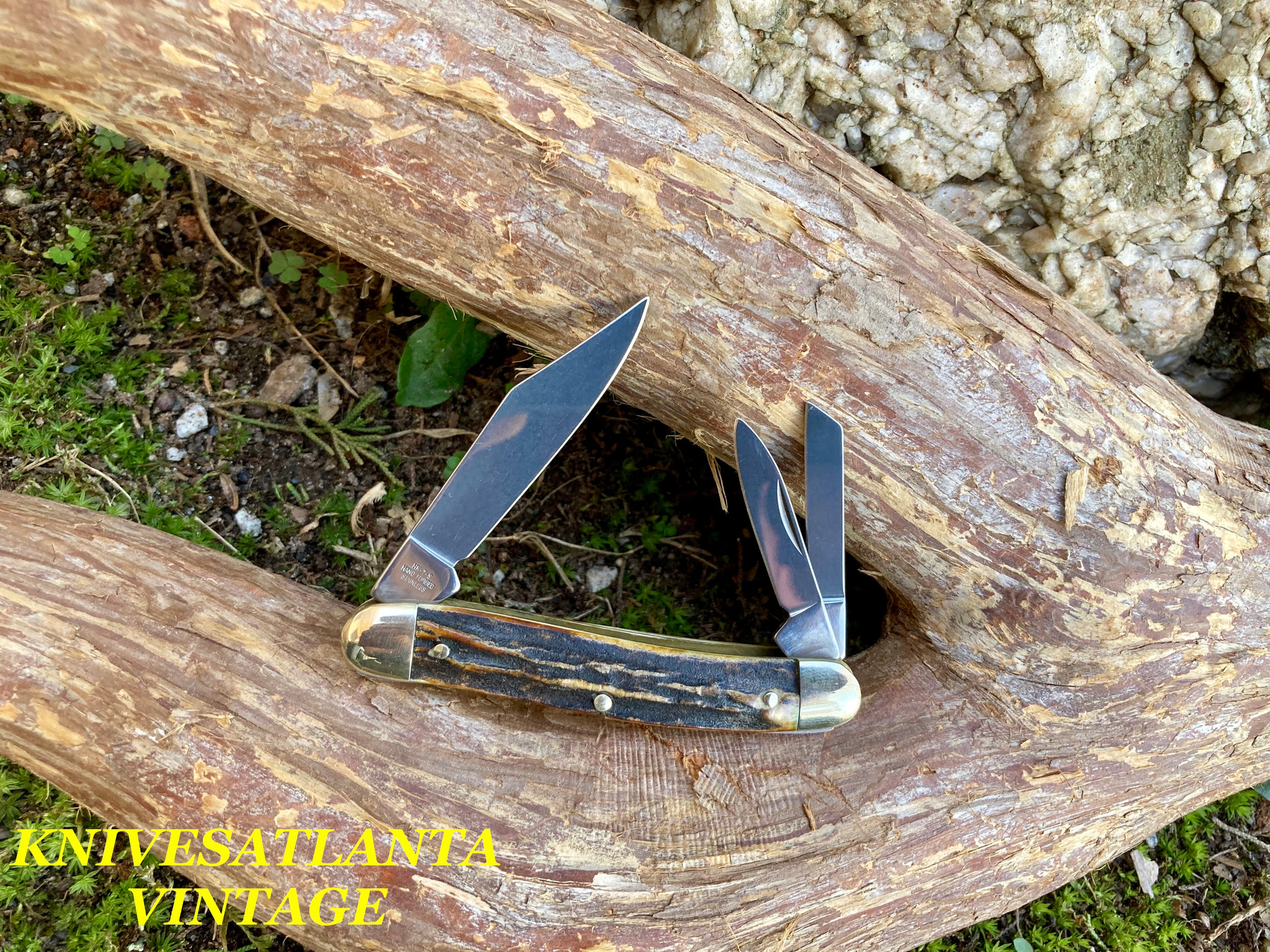 Säkkijärven Polkka様用　3点セット J A Henckels 3 Blade Whittler (HK-7-S) Stag ~ Vintage