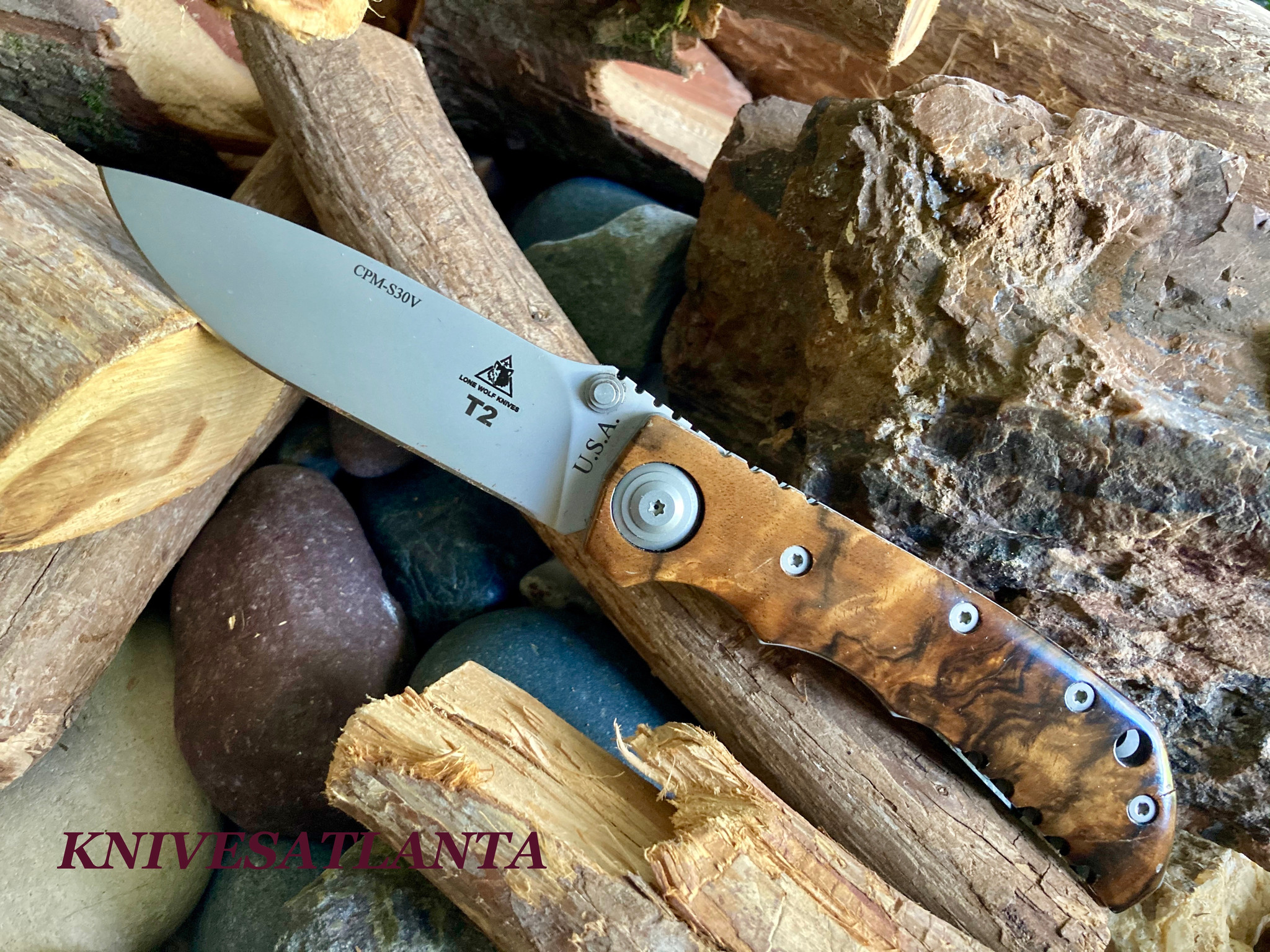 Lone Wolf Knives ~ Harsey T2 Ranger - Cocobolo