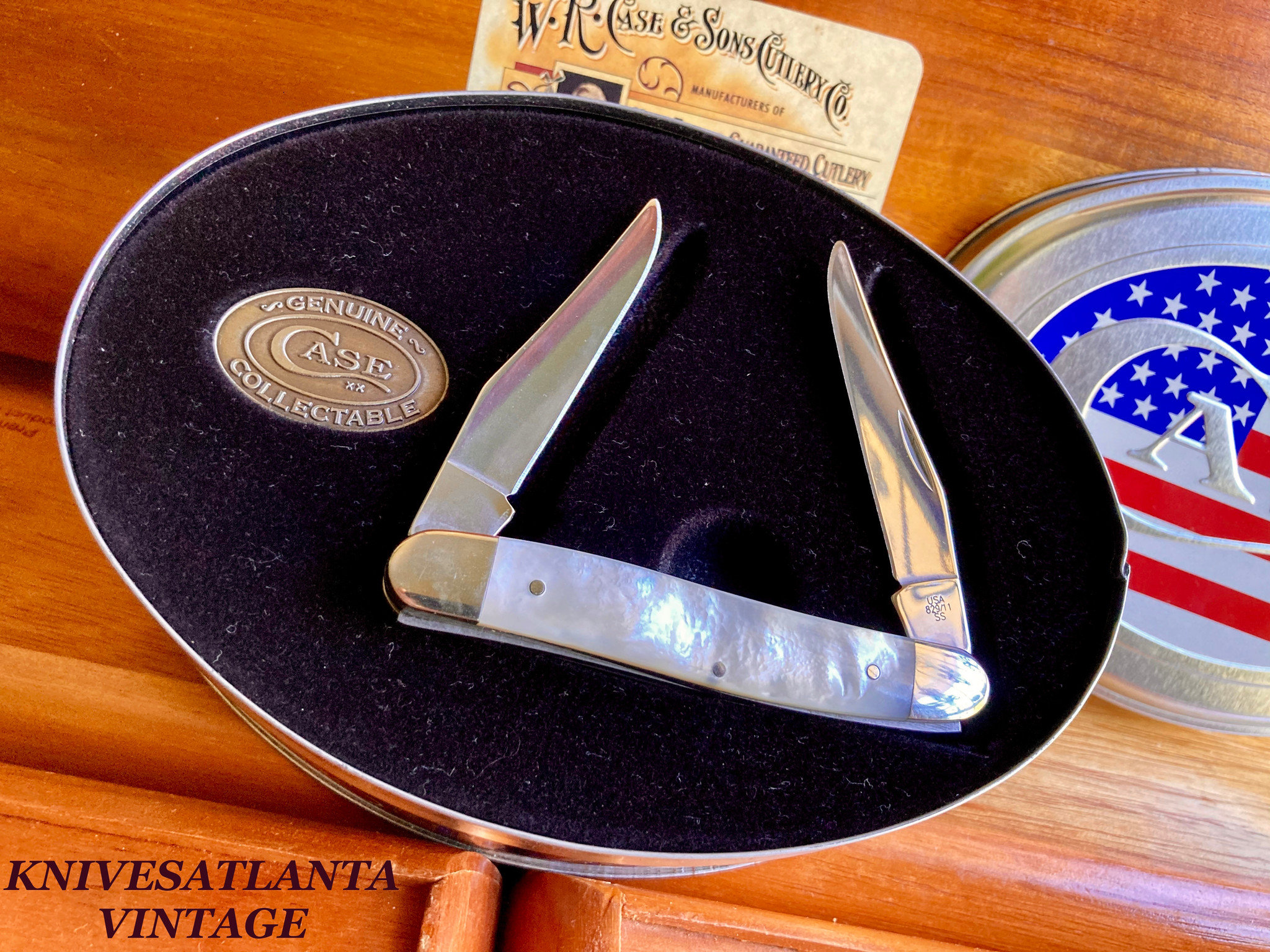 Case XX Muskrat w/ Collector Tin & Medallion ~ Mother of Pearl ~70912