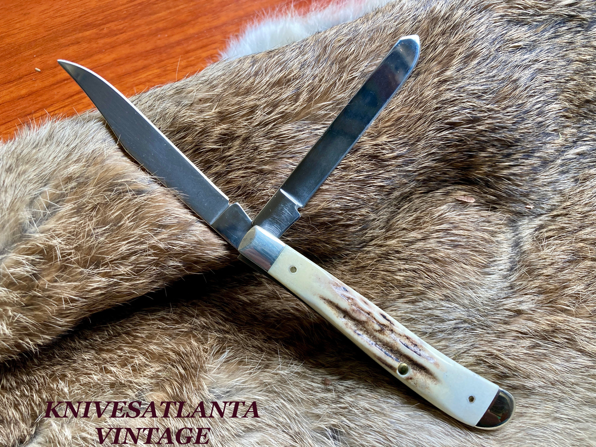 Case XX USA 1999 Vintage Stag V52048 SS Slimline Trapper