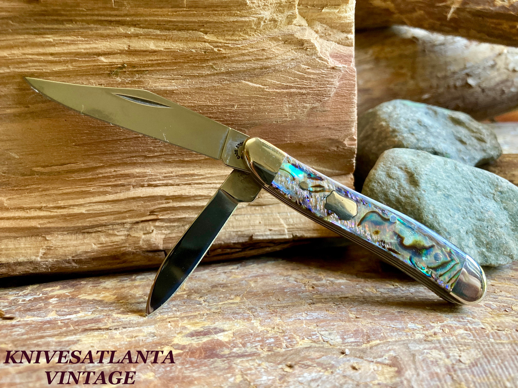 Case Brothers XX Paua Pearl Peanut Pattern # 8220 SS ~ Vintage