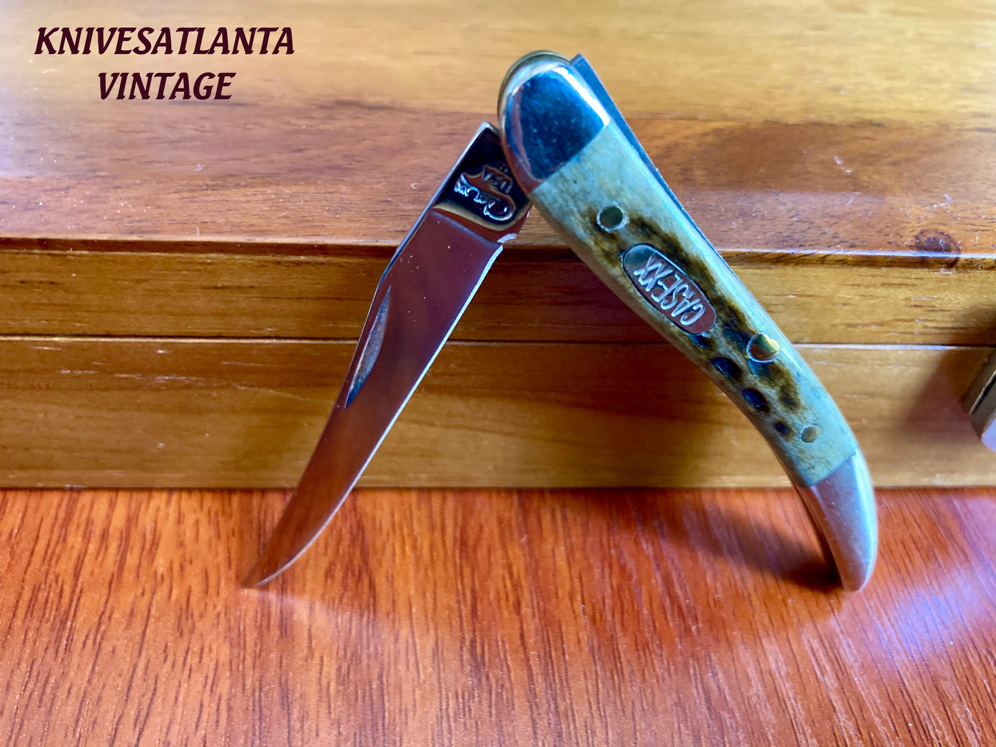 Case XX USA Green Bone 610096 SS Tiny Toothpick Knife ~ Vintage