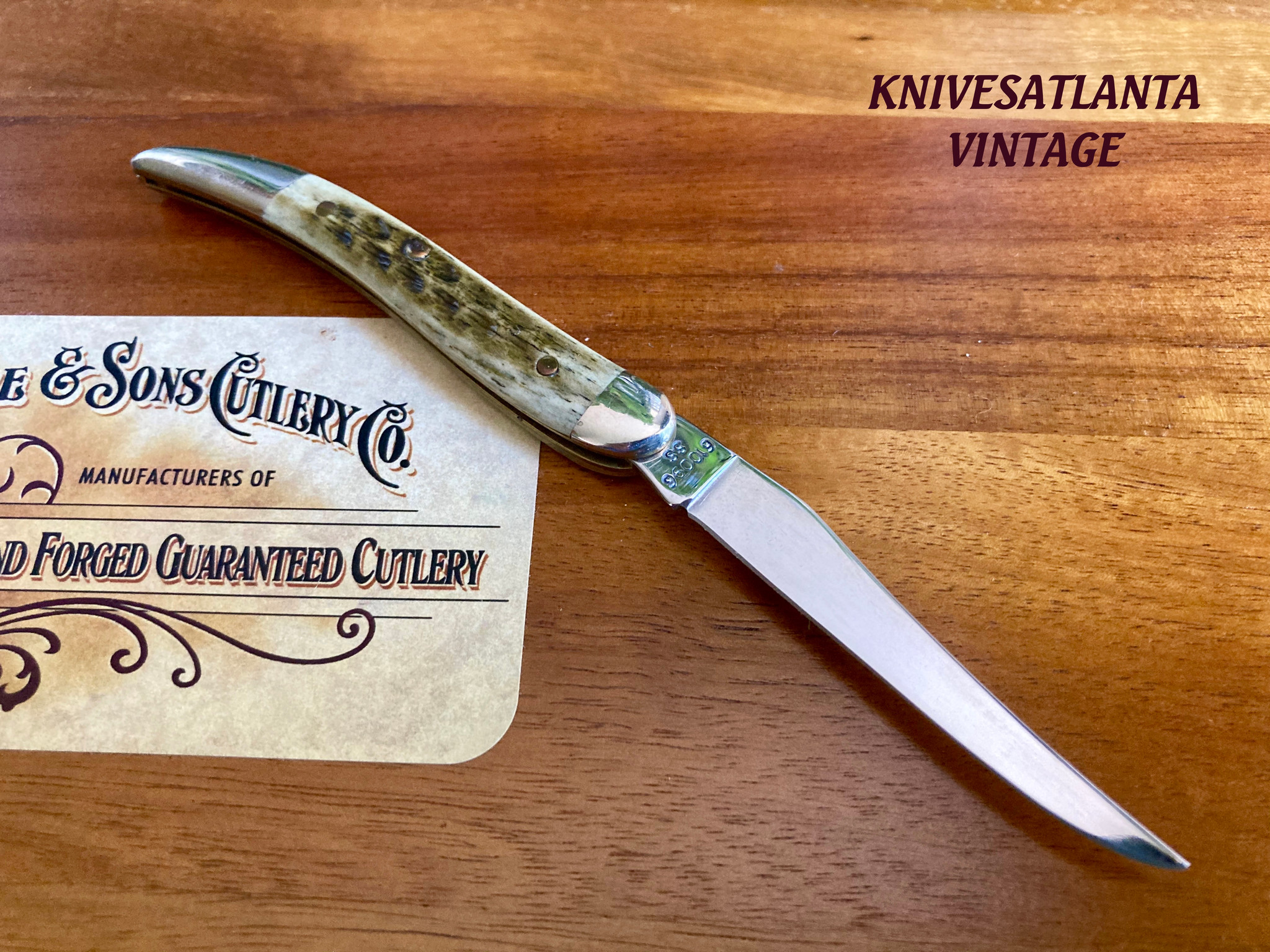 Case XX USA Green Bone 610096 SS Tiny Toothpick Knife ~ Vintage