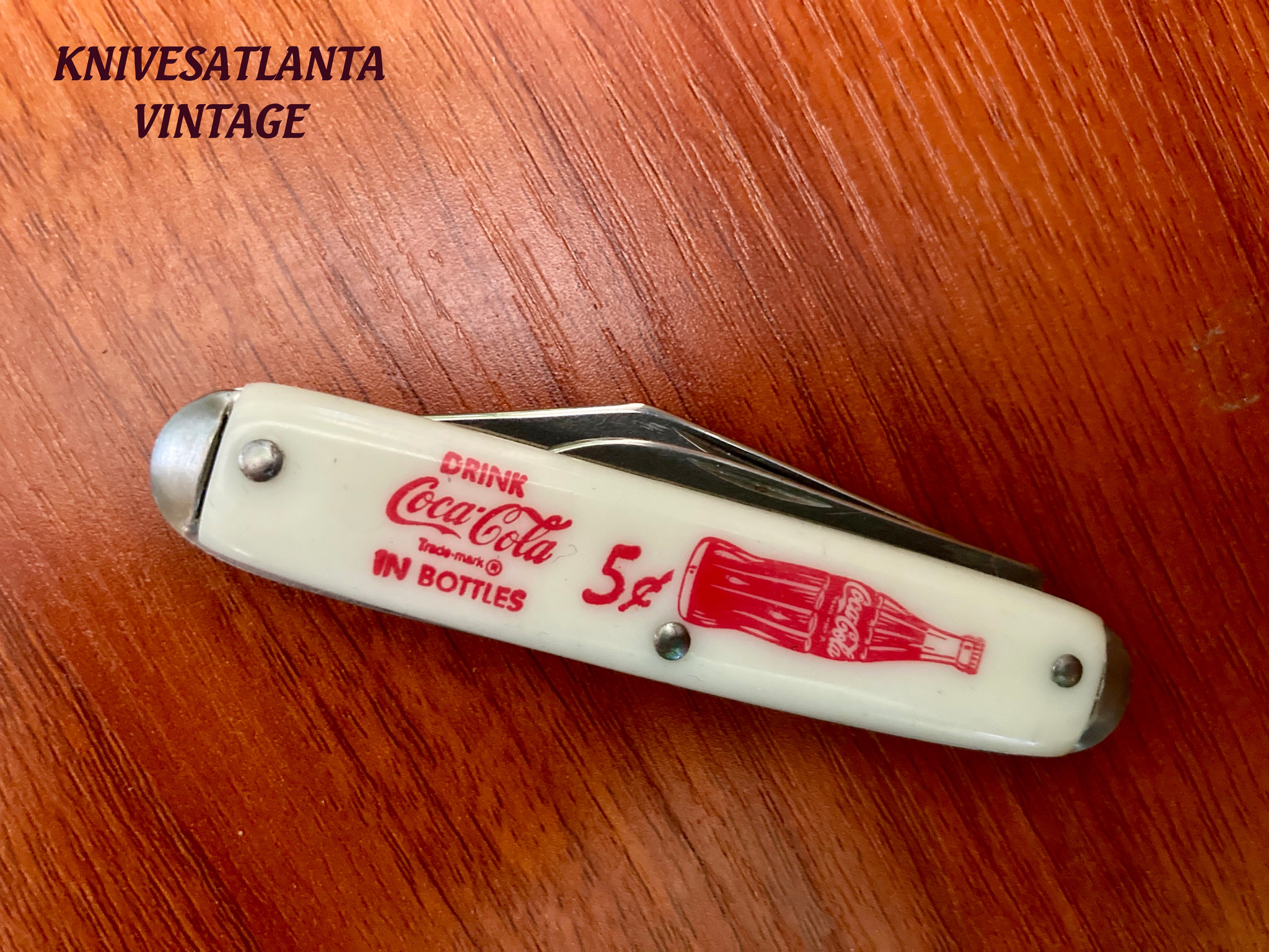 Coca Cola Advertising pocket knife ~ 1970`s ~ Vintage