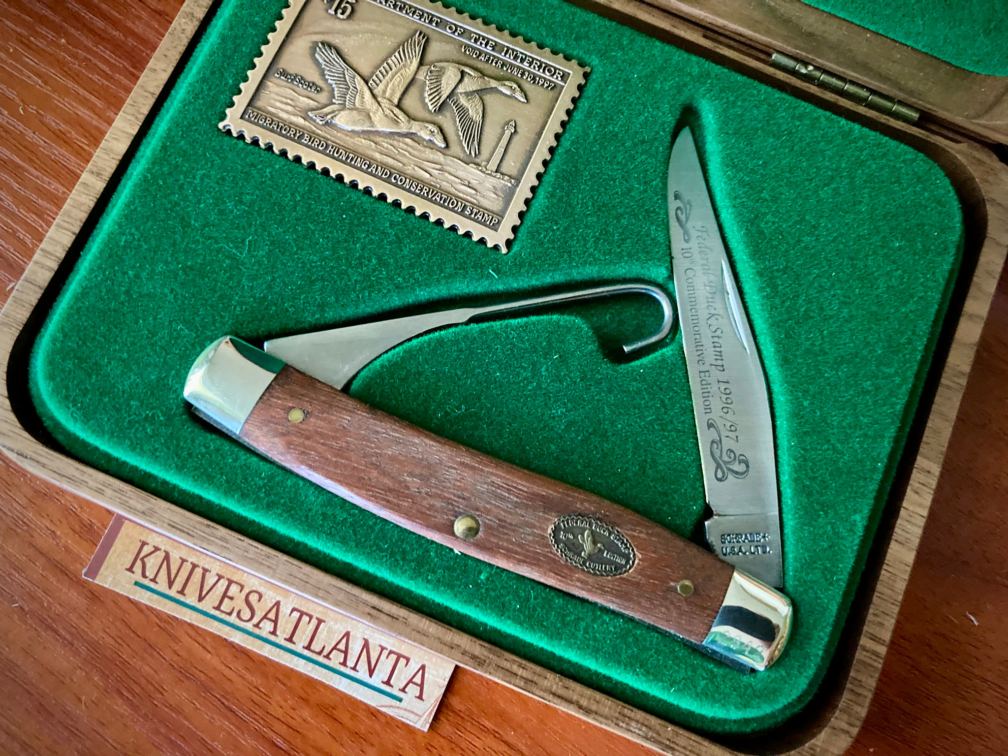 SCHRADE 1996/97 Federal Duck Stamp Knife ~ Vintage