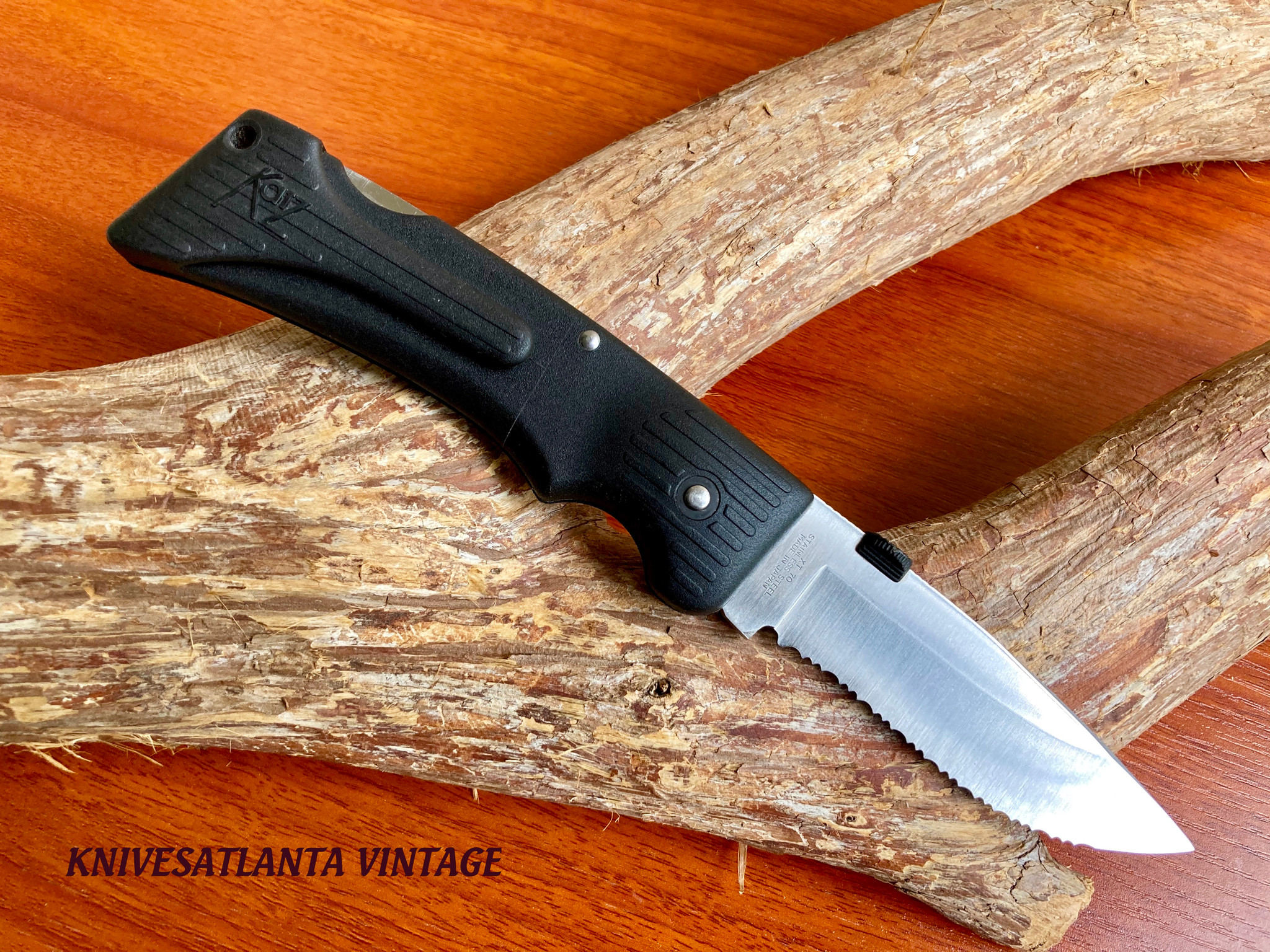 Katz XT70 Serrated Folding Knife ~ Vintage