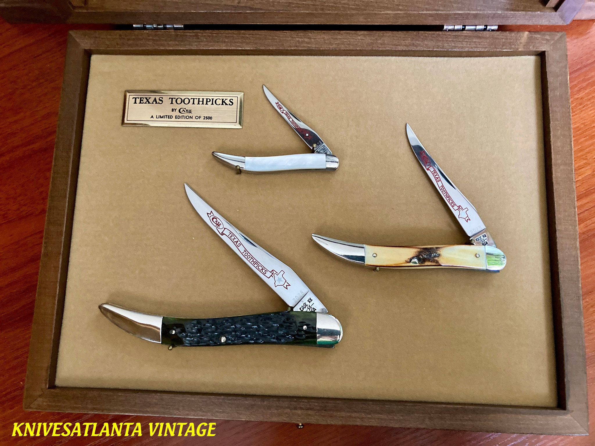 Case XX 6 Dot (1984) Texas Toothpicks Knife Set ~ Vintage