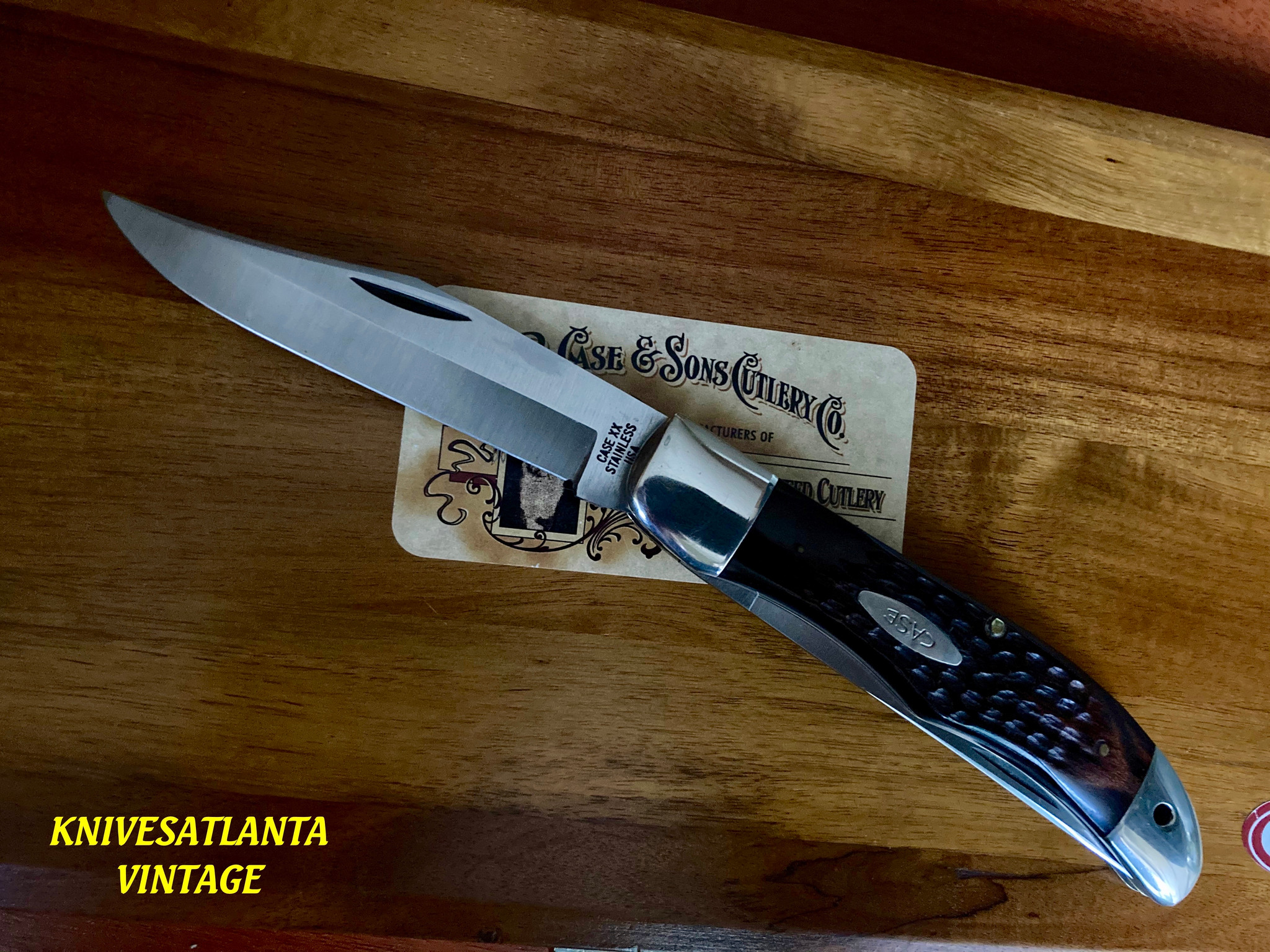 Case XX Stainless USA 2 Dot (1978) Wood 6265 SAB SS Folding Hunter ~