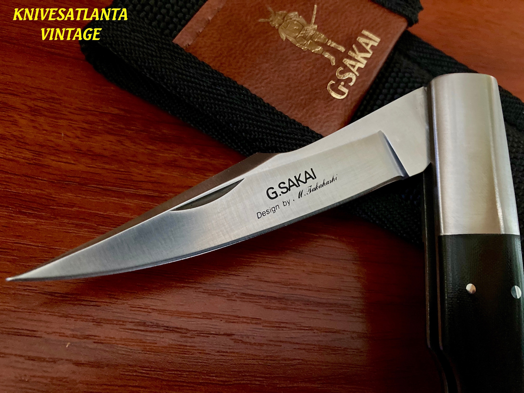 SPYDERCO G.SAKAI BIRD & TROUT KNIFE -TA103 SEKI JAPAN ~ RARE