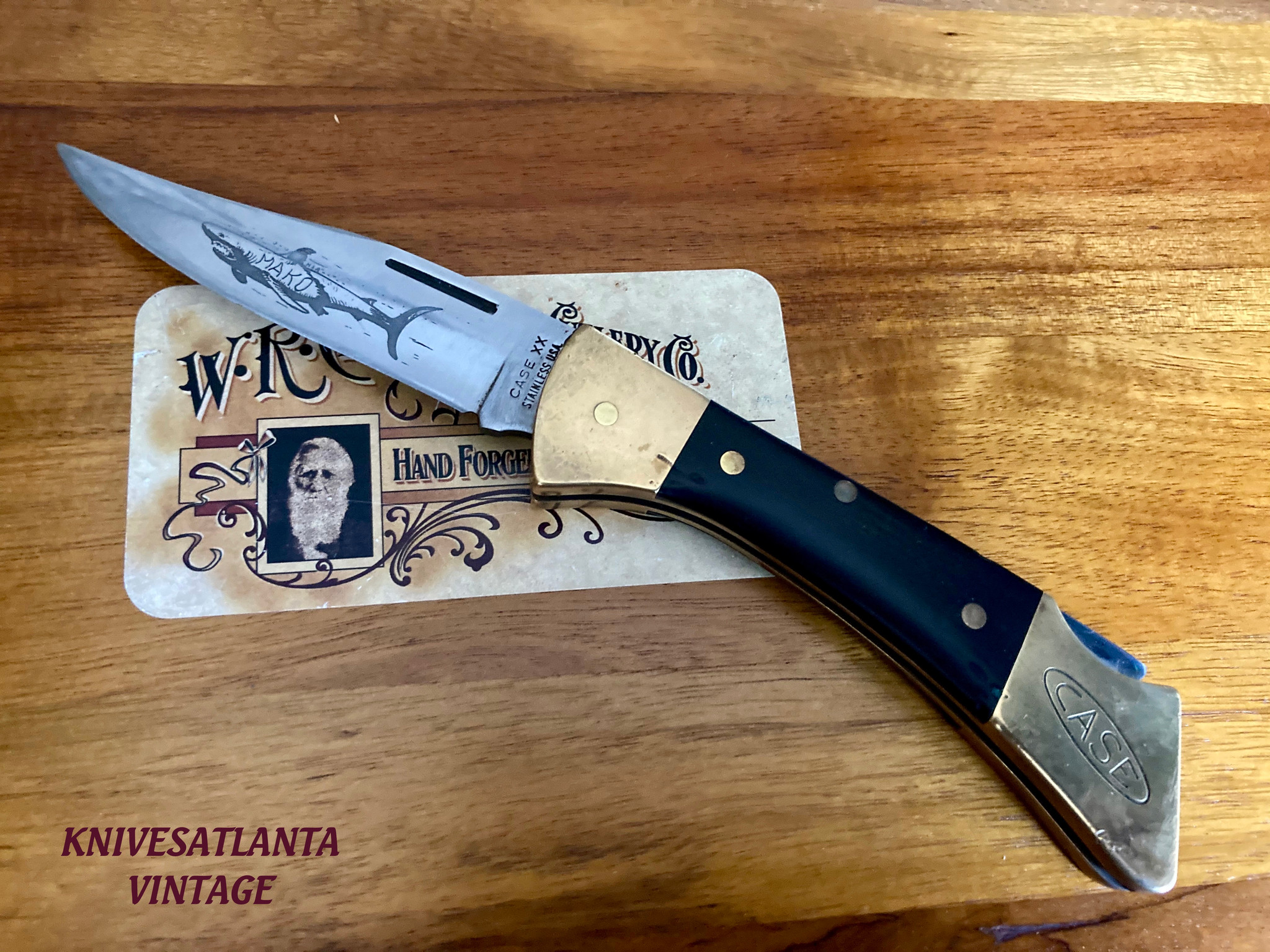 Case XX Stainless USA 2 Dot (1978) Wood MAKO Lockback Knife ~ Vintage