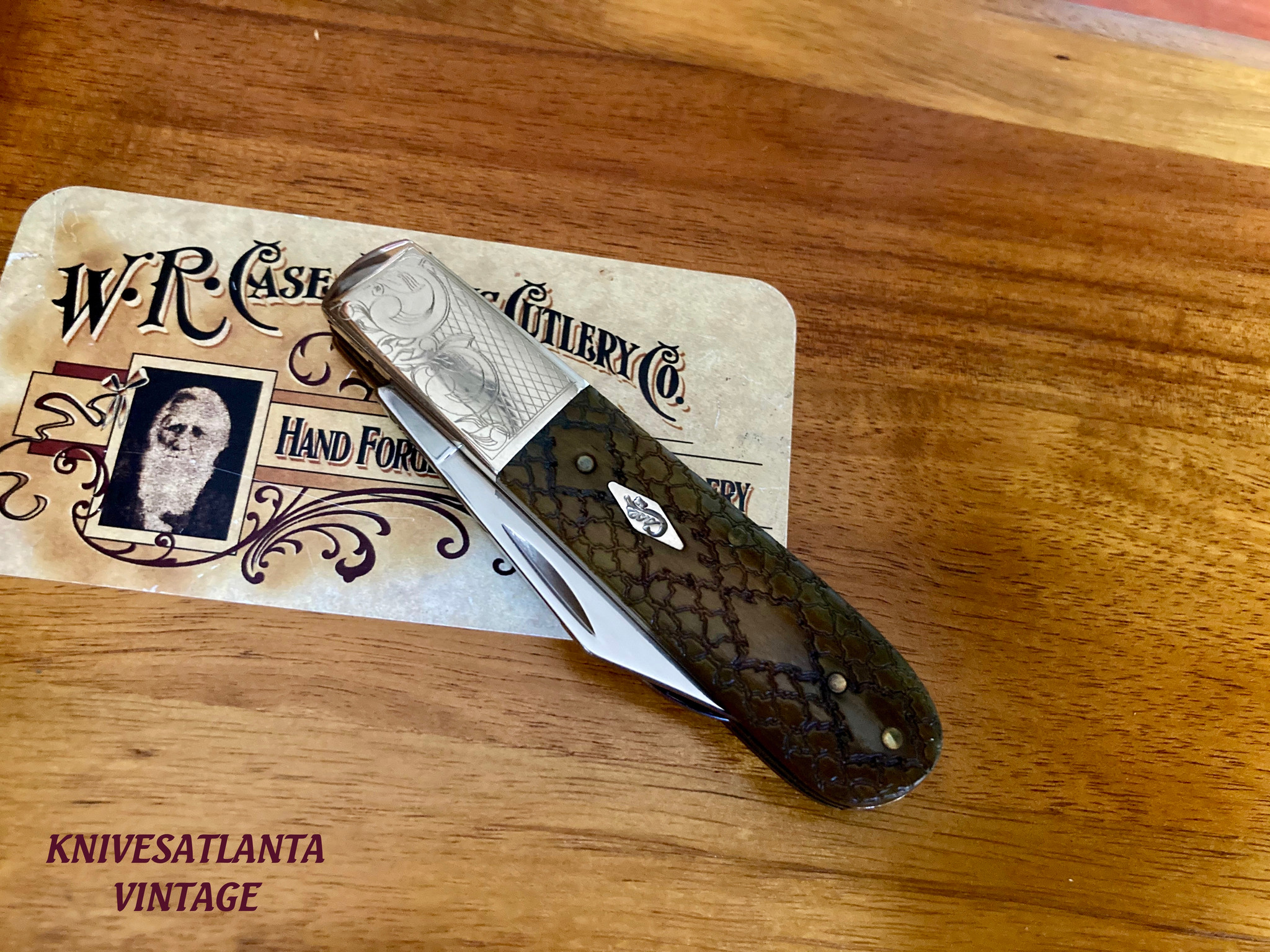 Case XX 2006 Rattle Snakeskin Limited Edition Scrolled Bolster