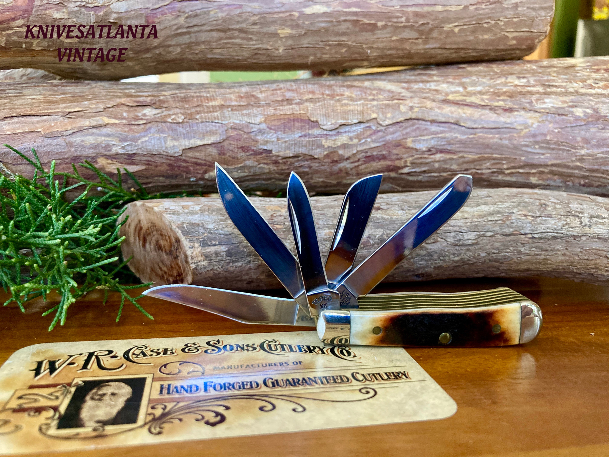 CASE XX 5 BLADE RED STAG 2006 TINY BEAST 55154 ~ Vintage