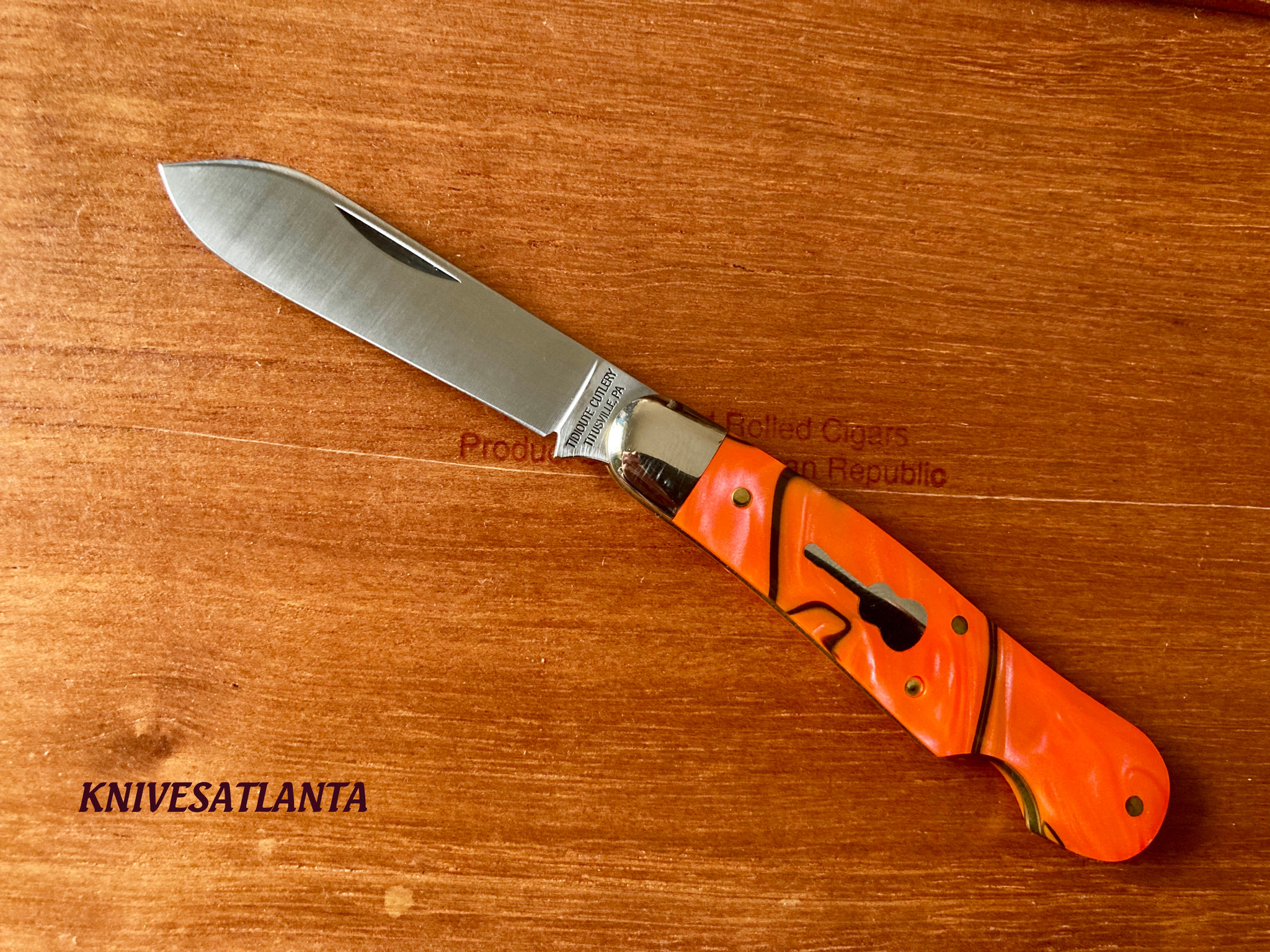 Great Eastern Cutlery Easy Open Orange Scramble Jack Knife ~
