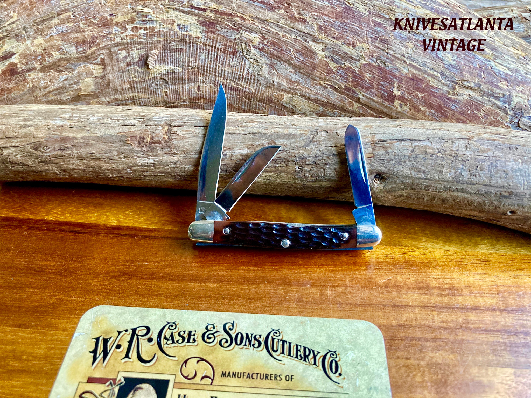 CASE XX 6327 3 BLADE STOCKMAN ~ DELRIN ~ Vintage 1973