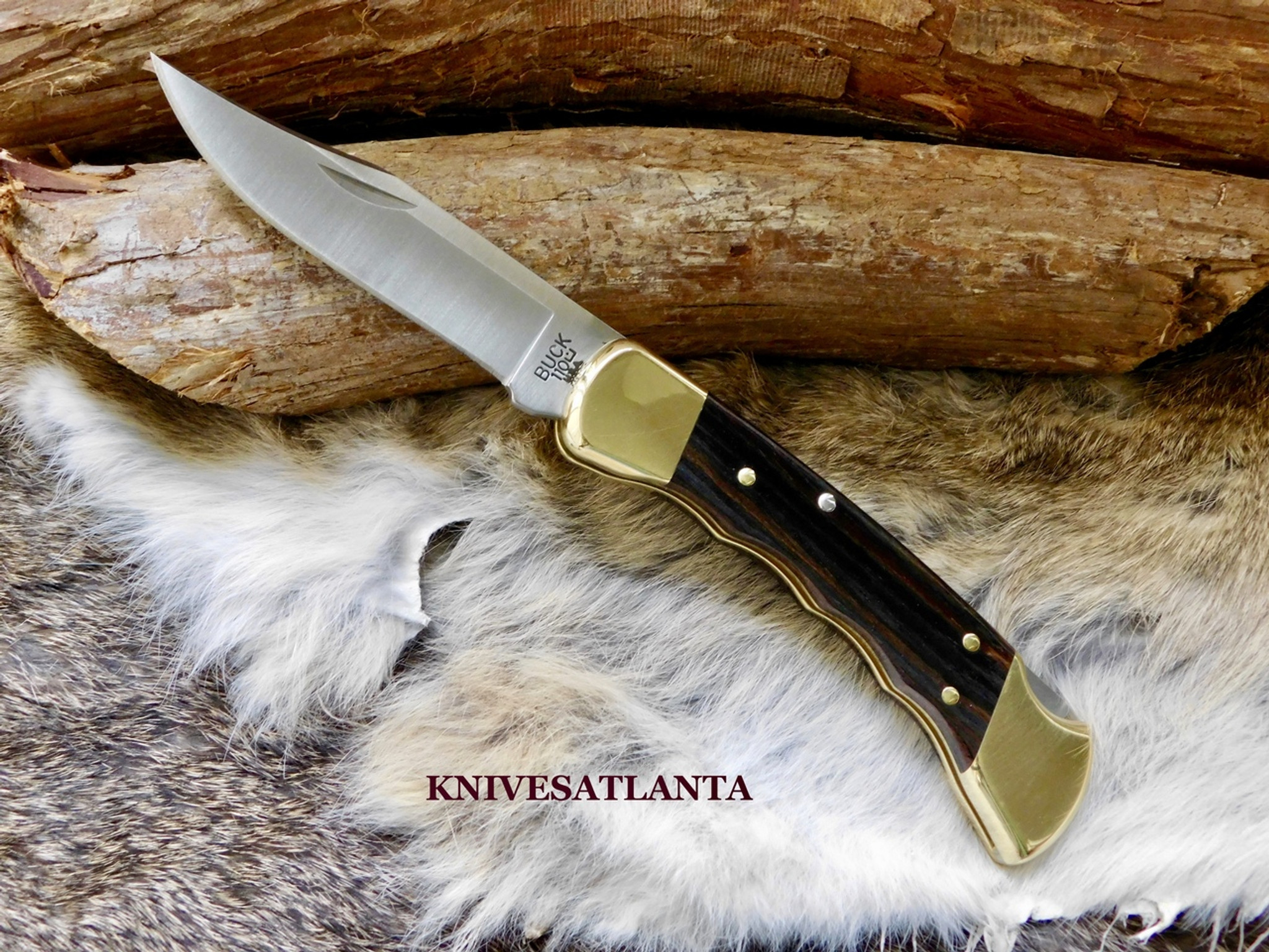 BUCK 110 Folding Hunter/Finger grooves - KnivesAtlanta