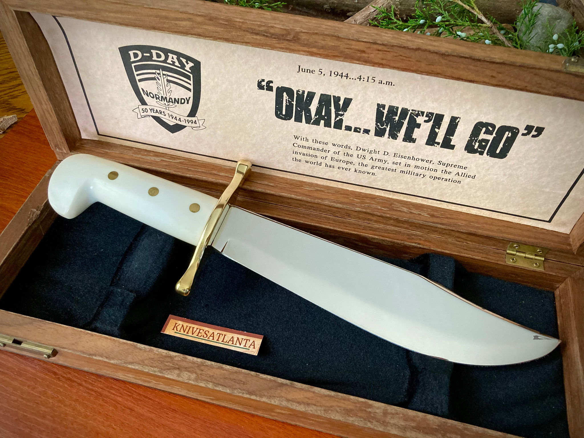 Case XX USA 6 Dot (1994) White Bowie Fixed Blade Sheath Knife 