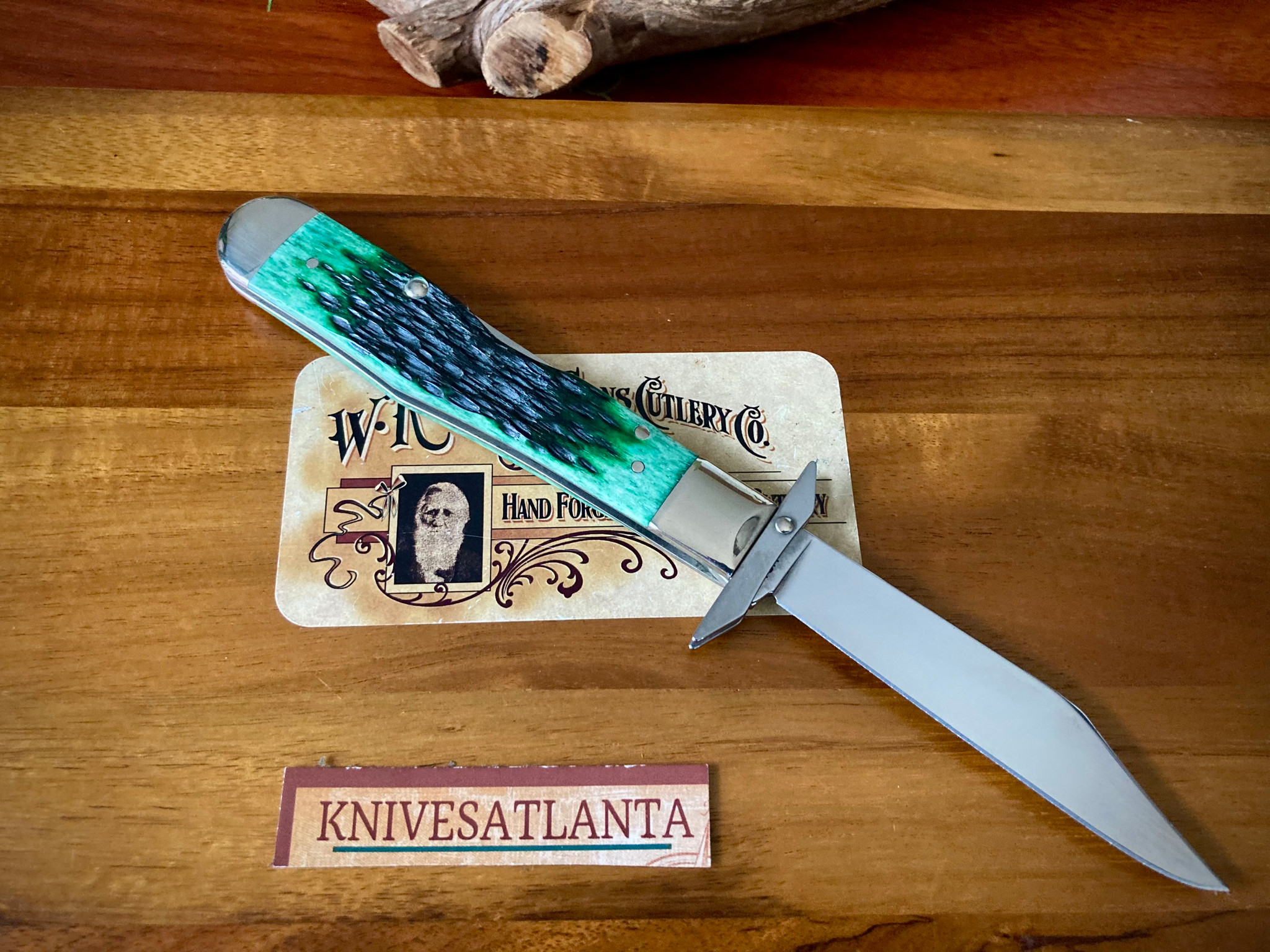 切手02 CASE XX SELECT 6111 1/2L CHEETAH KNIFE, 2002, JIGGED BERMUDA GREEN