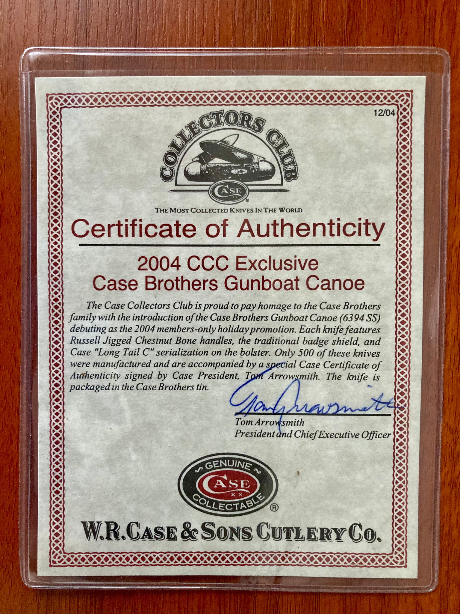 CASE KNIFE GUNBOAT ~ CASE BROTHERS ~ 2004