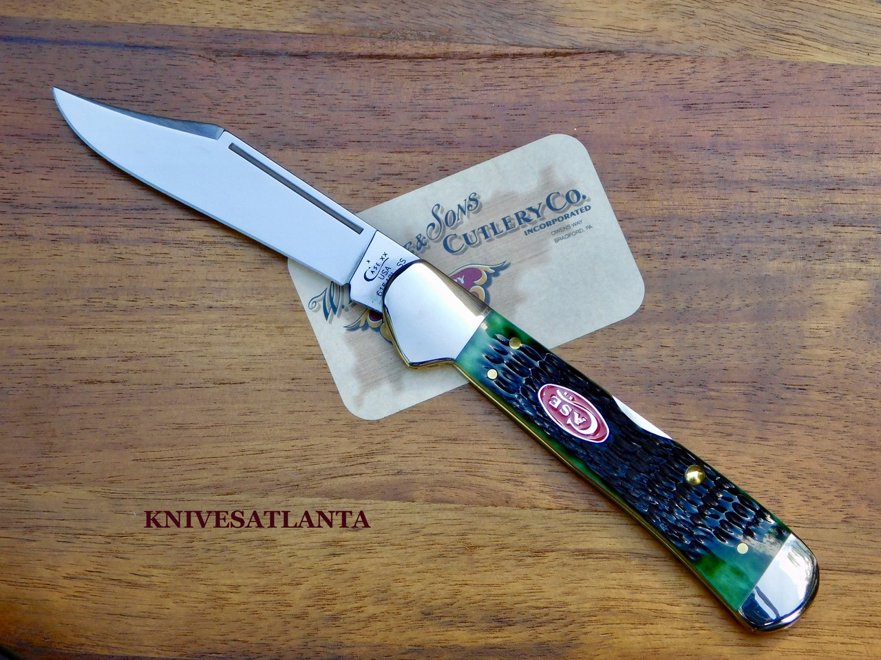 CASE Bermuda Green Bone Rogers Jig CopperLock® - KnivesAtlanta