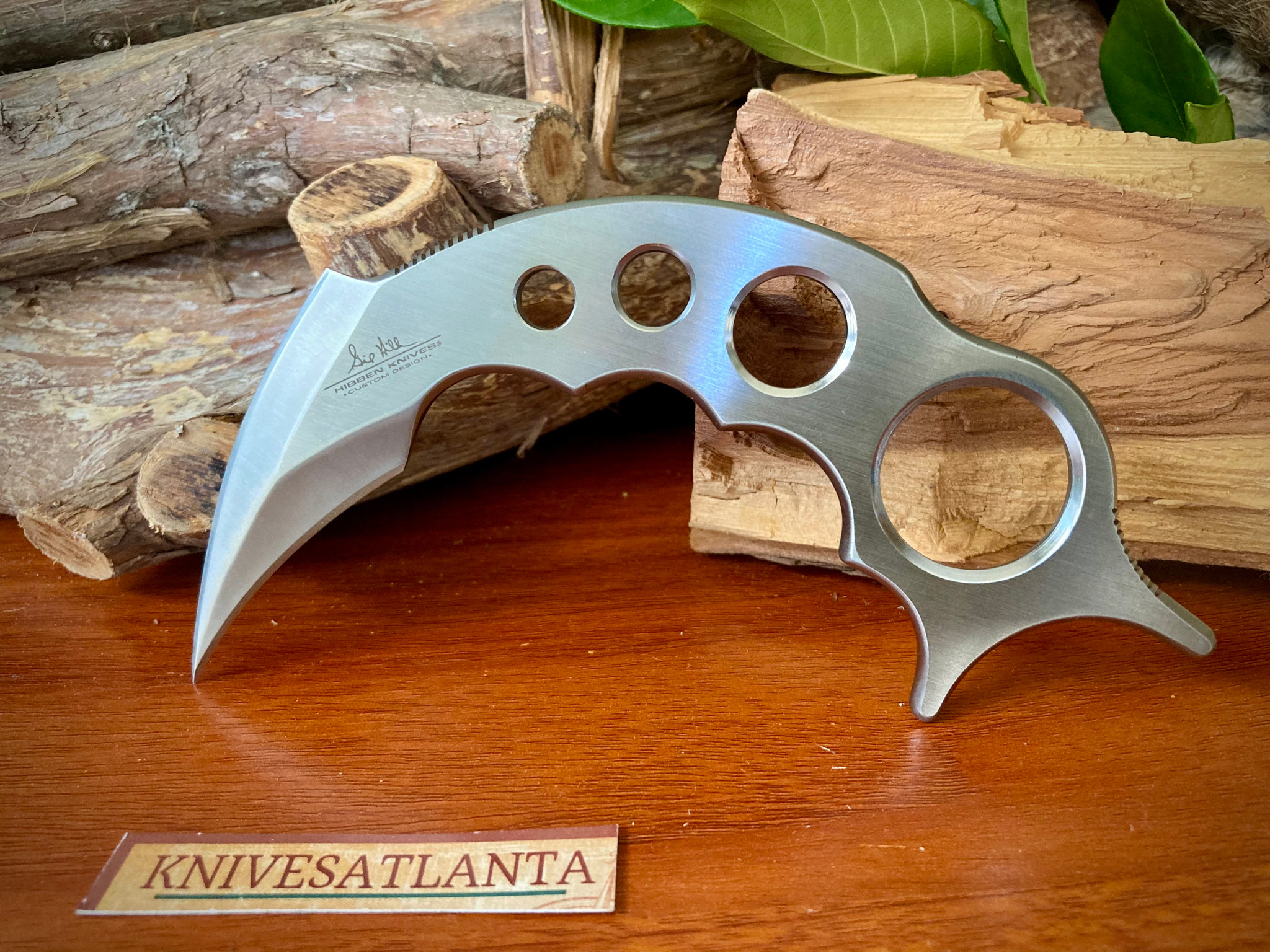 ハイパーナイフハンドピース Hibben CLAW II Belt ~ Knife Stainless Handle ~ Leather Belt Sheath