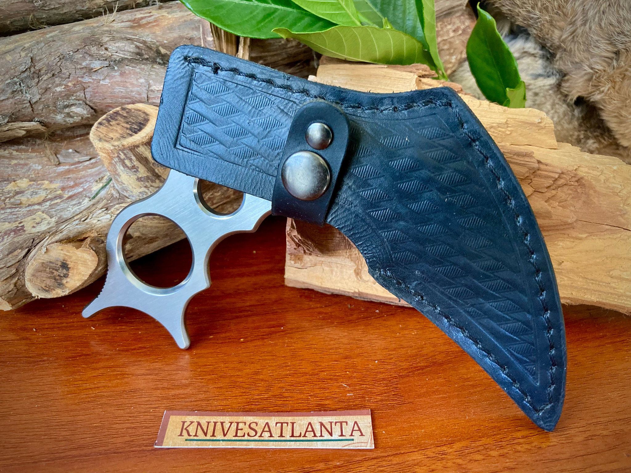 Hibben CLAW II Belt ~ Knife Stainless Handle ~ Leather Belt Sheath