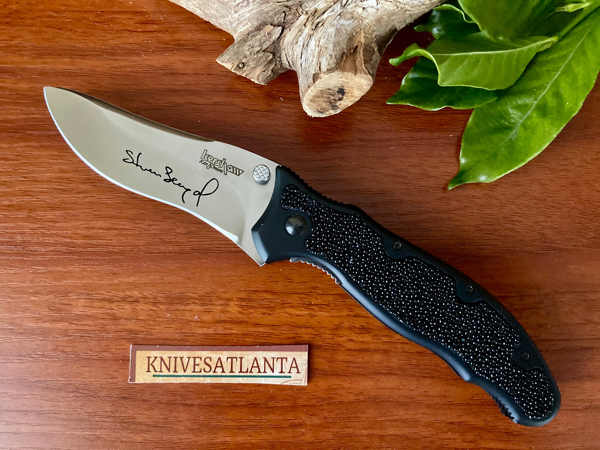 切手108 KT-406 Hawkbill Electrician's Wood Handle Folding Pocket Knife