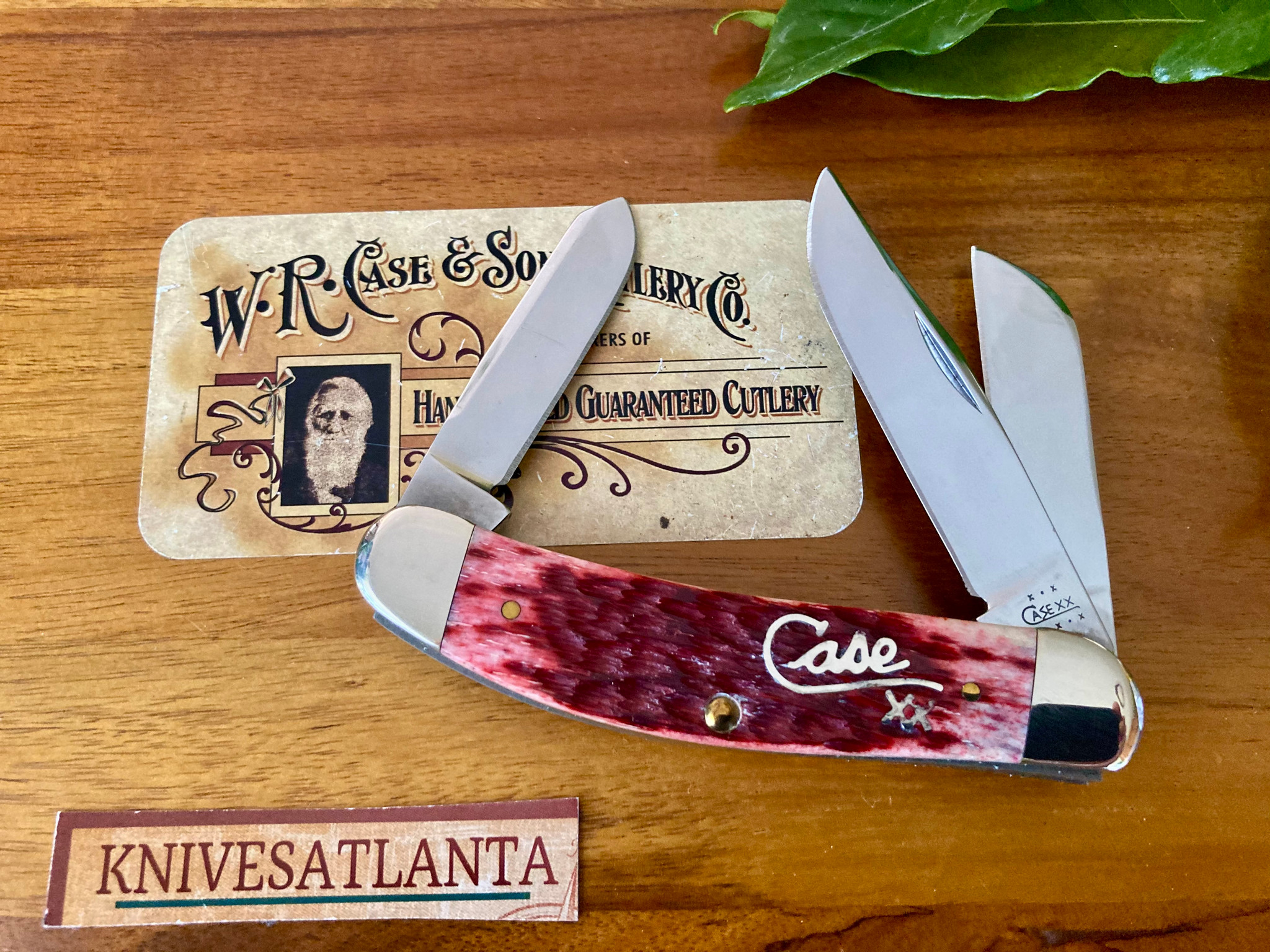 ソブリンケース　楊枝　シャーペン付き【アンティーク】シルバープレート(988) Case Silver Script Cranberry Jigged Bone Sowbelly ~ Vintage 2003