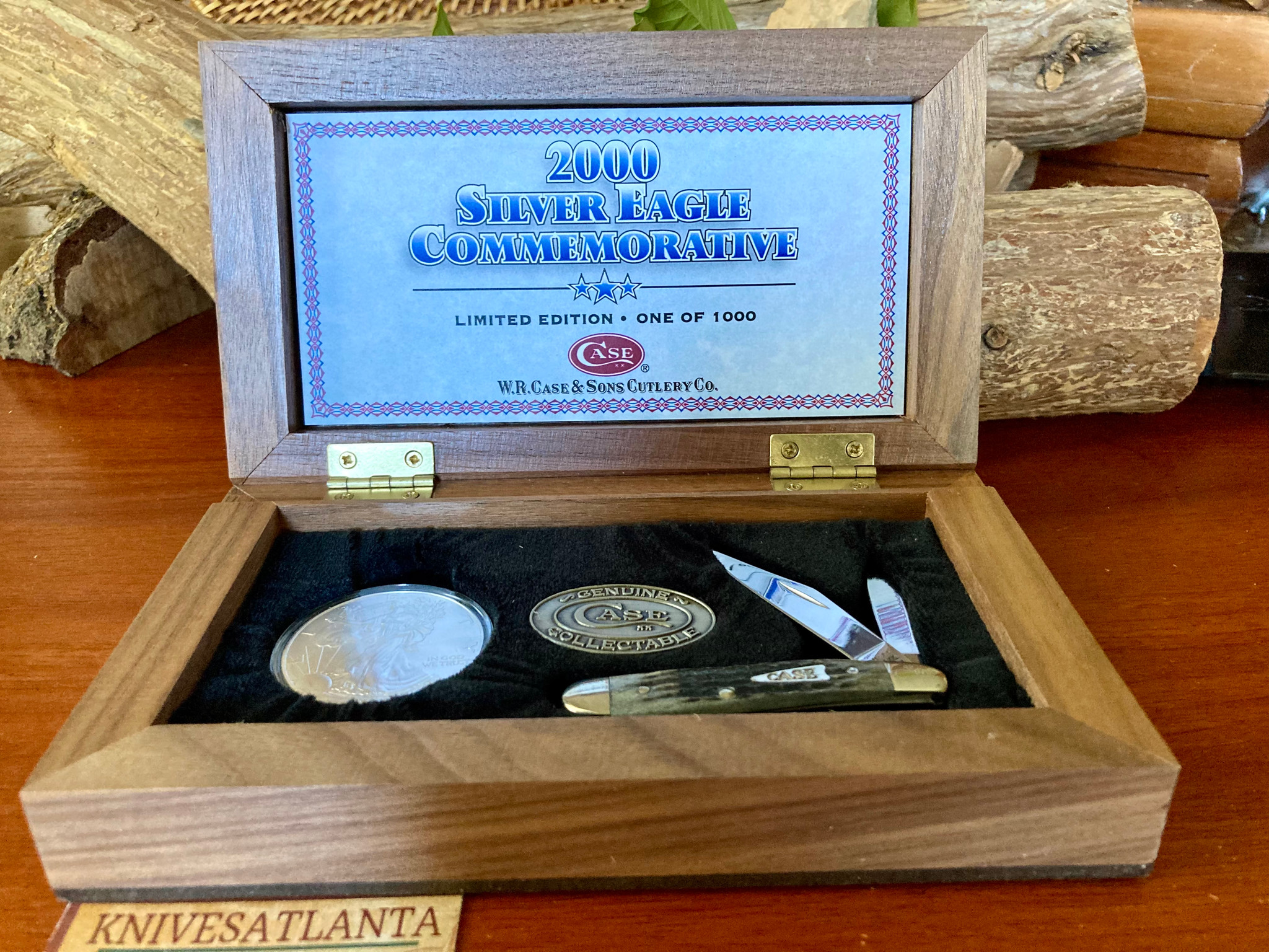 Case XX 2000 Silver Eagle Commemorative Coin Peanut Knife ~ Vintage