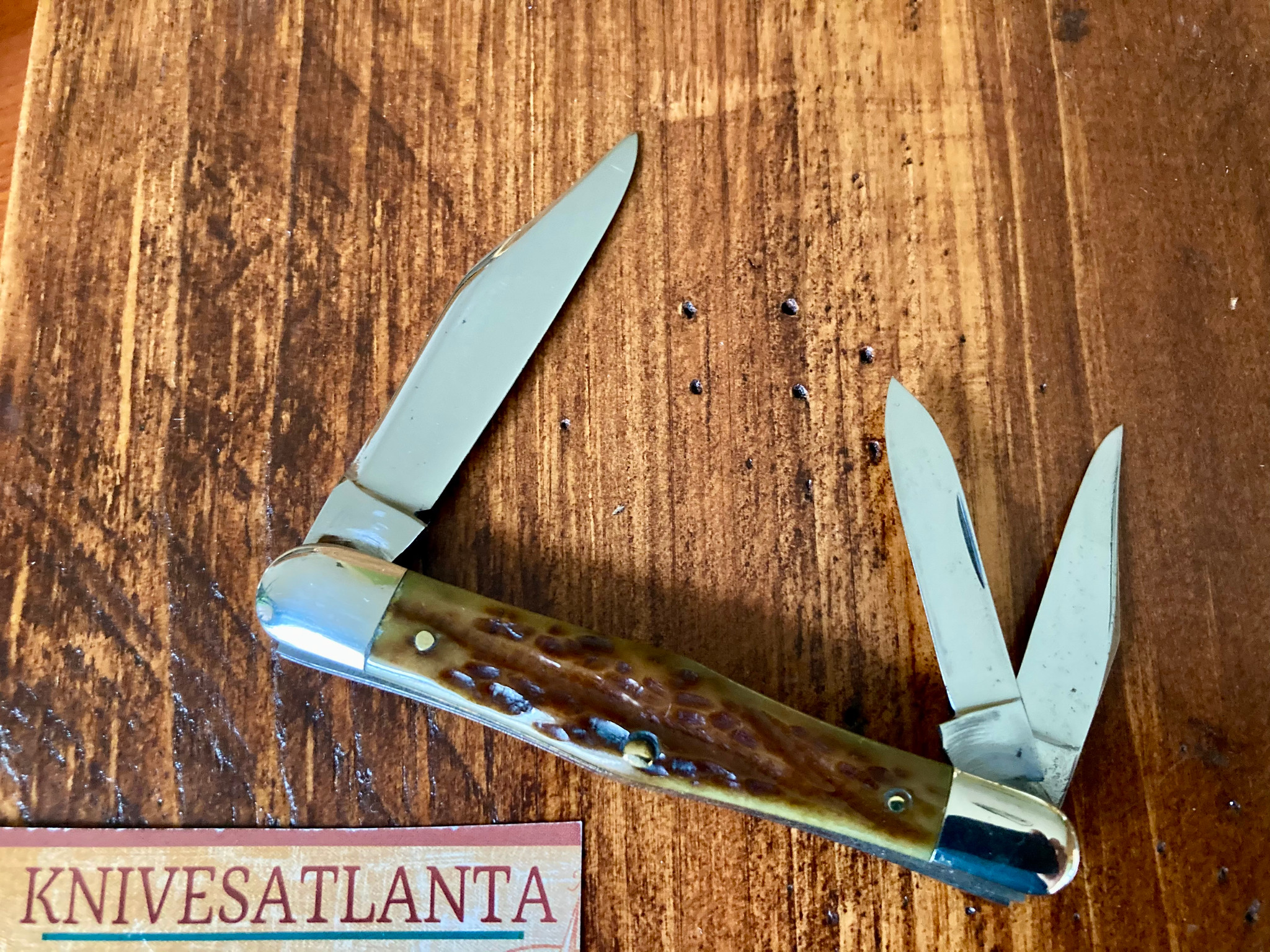 Case Tested XX Split Back Whittler 6383 Green Bone ~ 1920-40