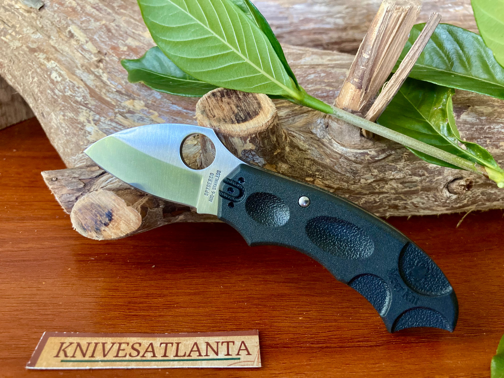 LOTバタフライ75ハンドメイド Spyderco Meerkat (C64PBK)~Phantom Lock ~ Vintage 2001