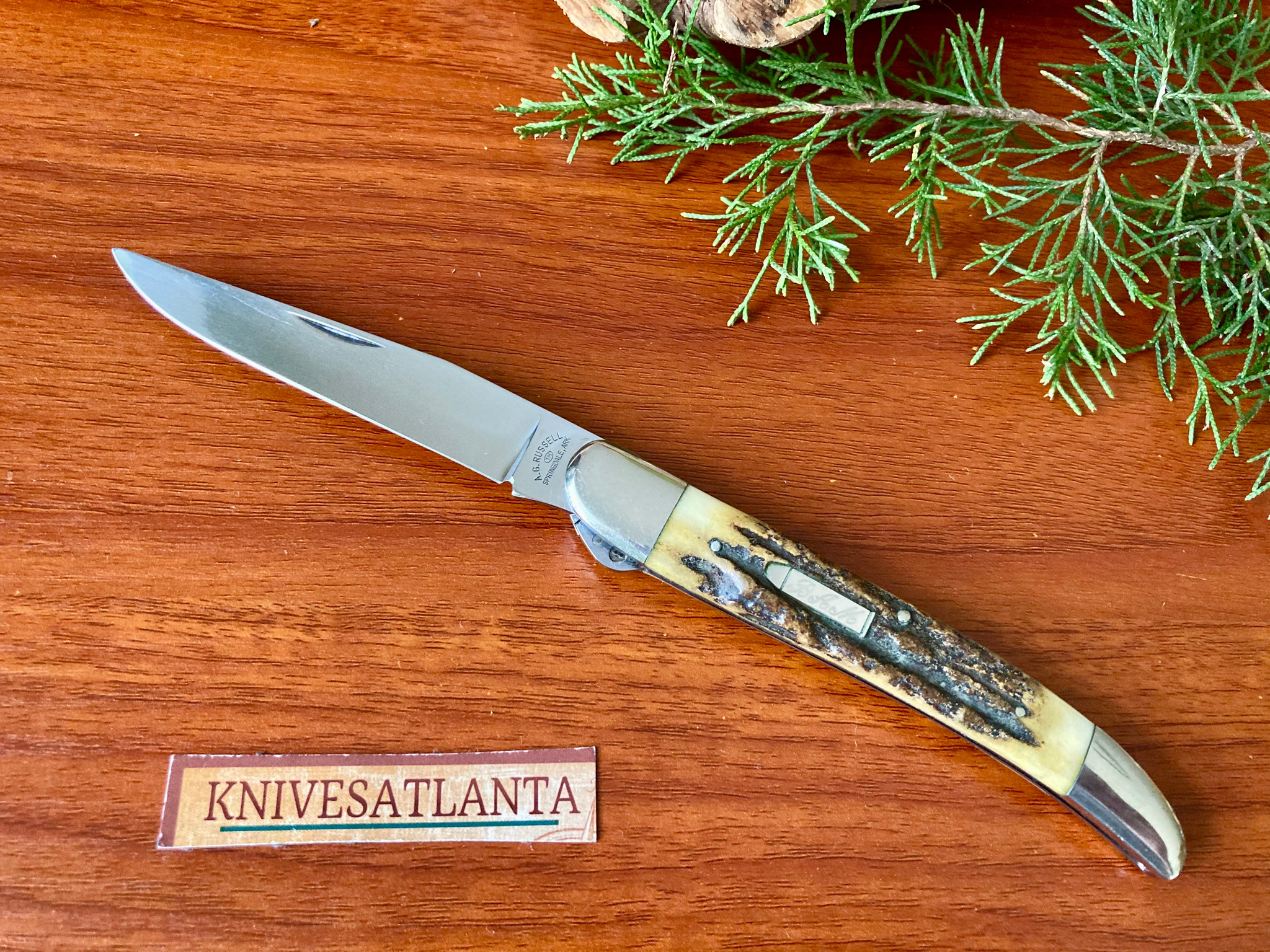 A.G. Russell AG210-S (Bullet Arkansas Toothpick) Stag ~ Vintage 1980`s