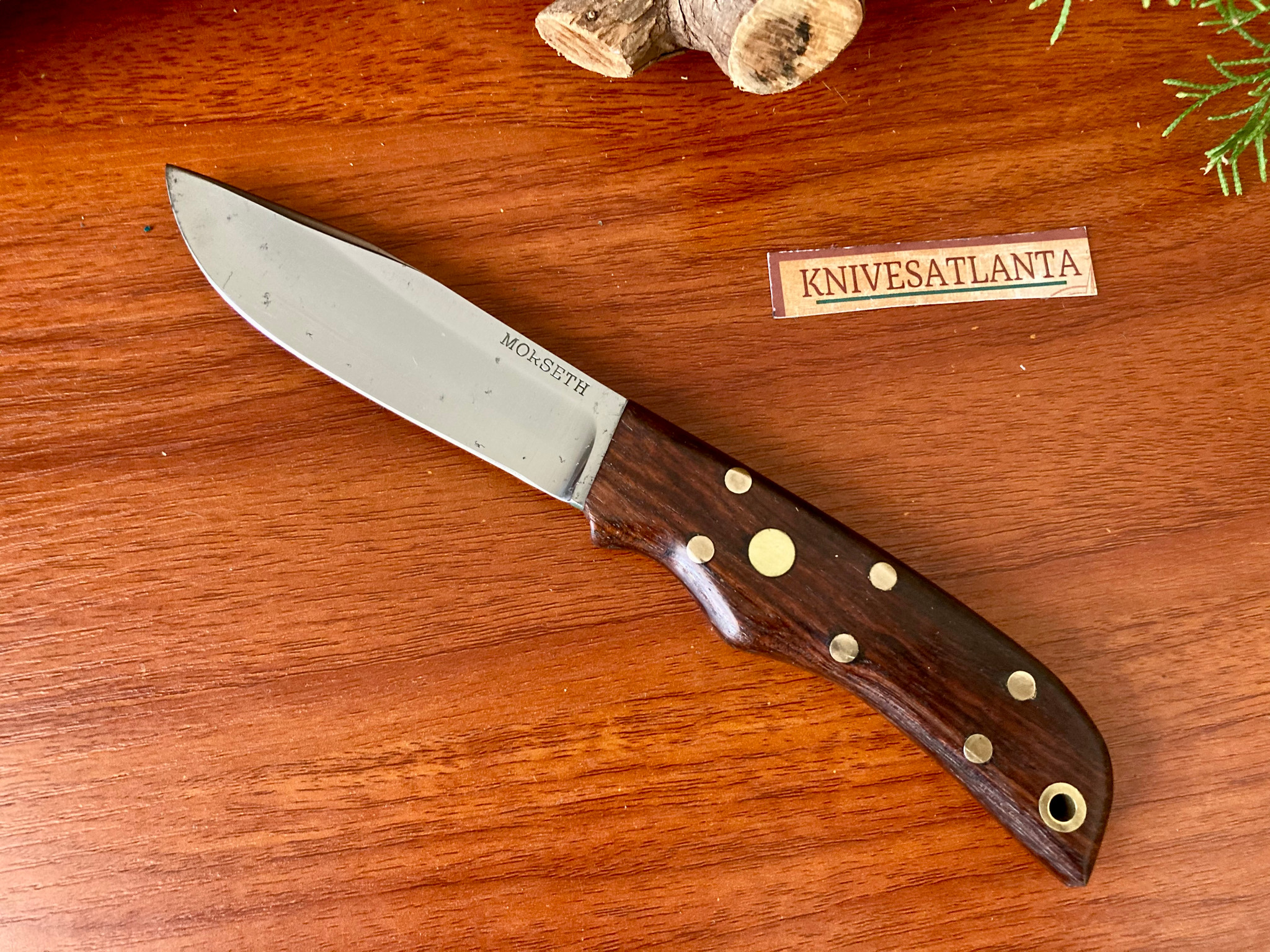 Morseth Clip Point Hunter ~ 7-pin Wood Handle ~ Vintage