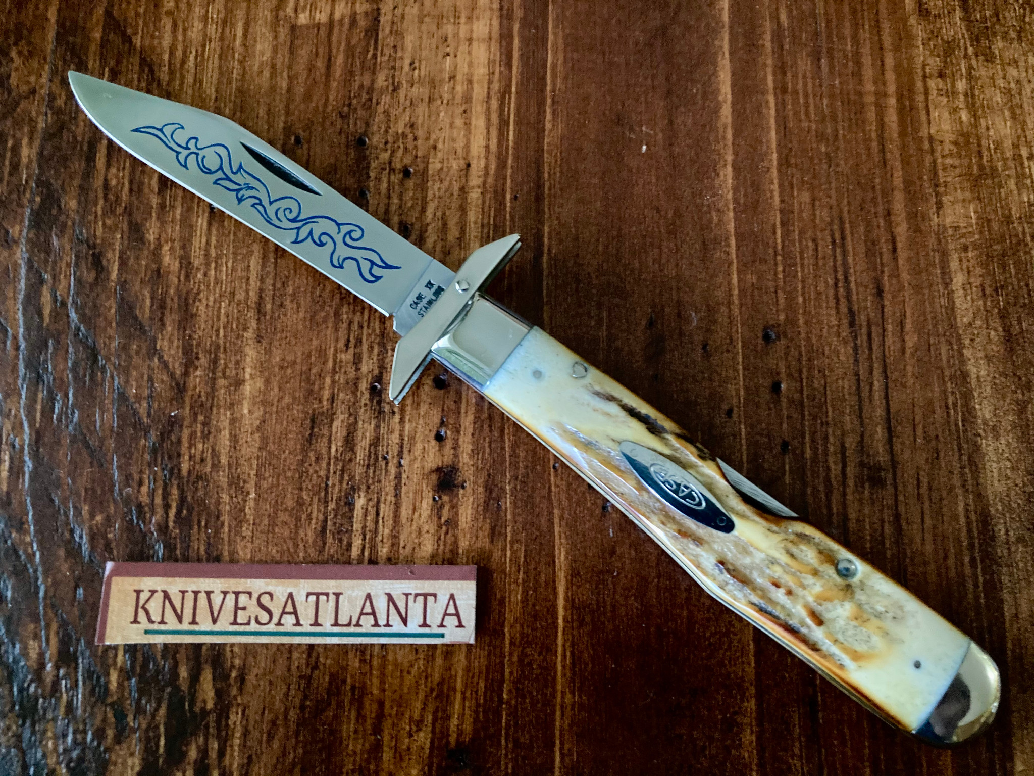 NJページ Case XX Blue Scroll Stag Cheetah ~ 1977 ~ Vintage
